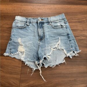 Distressed Denim Women Shorts